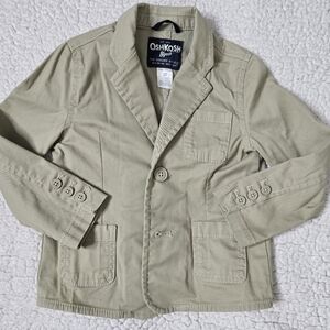 OshKosh B'gosh Boy's Classic Khaki Blazer Jacket Size 2T
